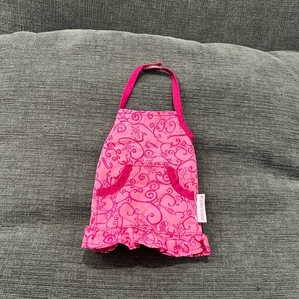 American Girl Bitty Baby Doll Pink Apron